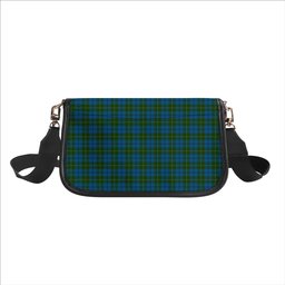 ScotsTee Shop Scottish Melville Two black lines Tartan Women's Chain Crossbody Bag Square Bag