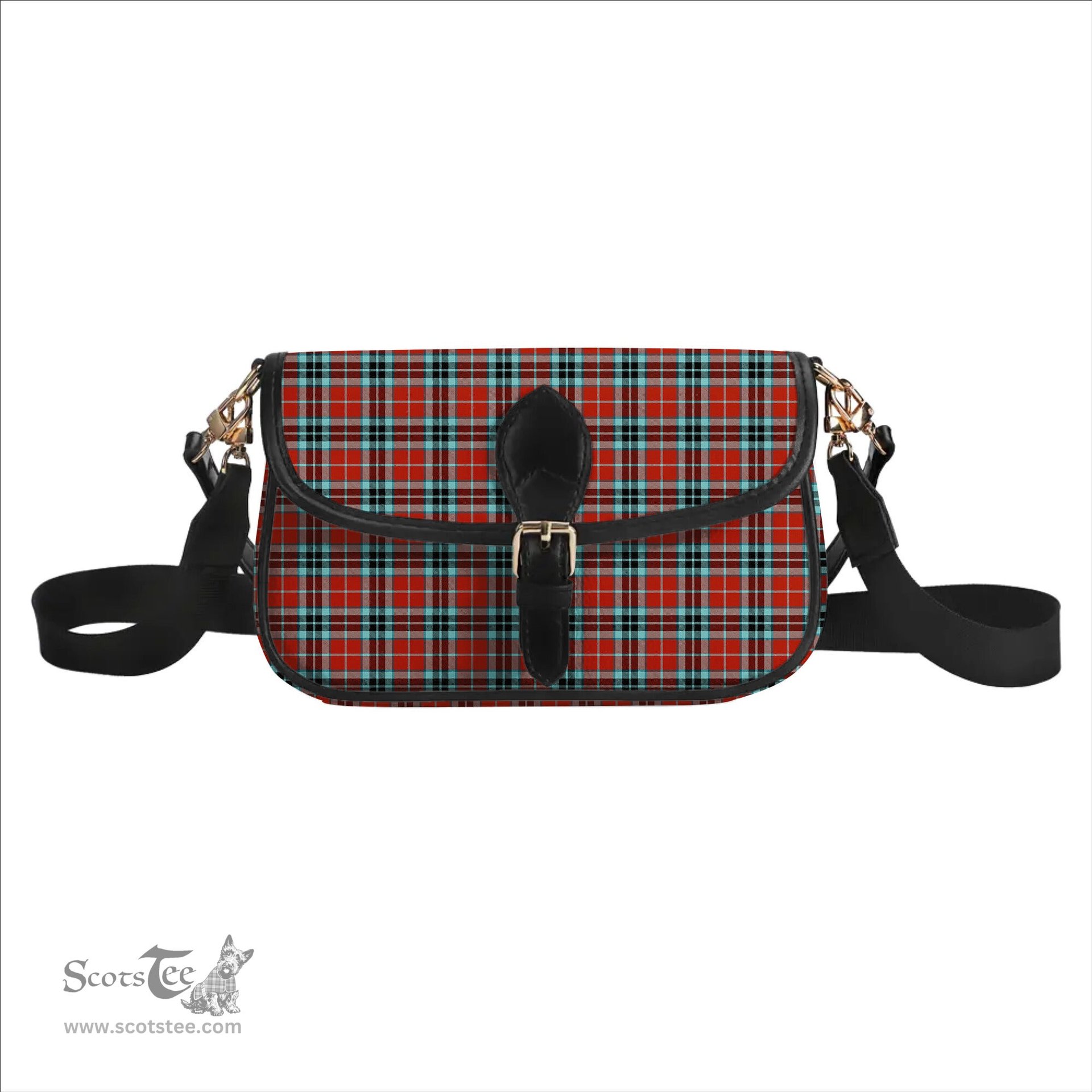 ScotsTee Shop Scottish McTavish Ancient Tartan Women's Chain Crossbody Bag Square Bag