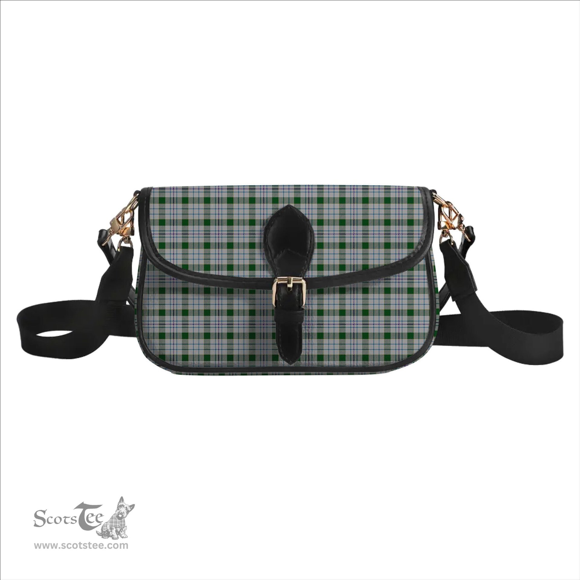 ScotsTee Shop Scottish Milne dress green Tartan Women's Chain Crossbody Bag Square Bag