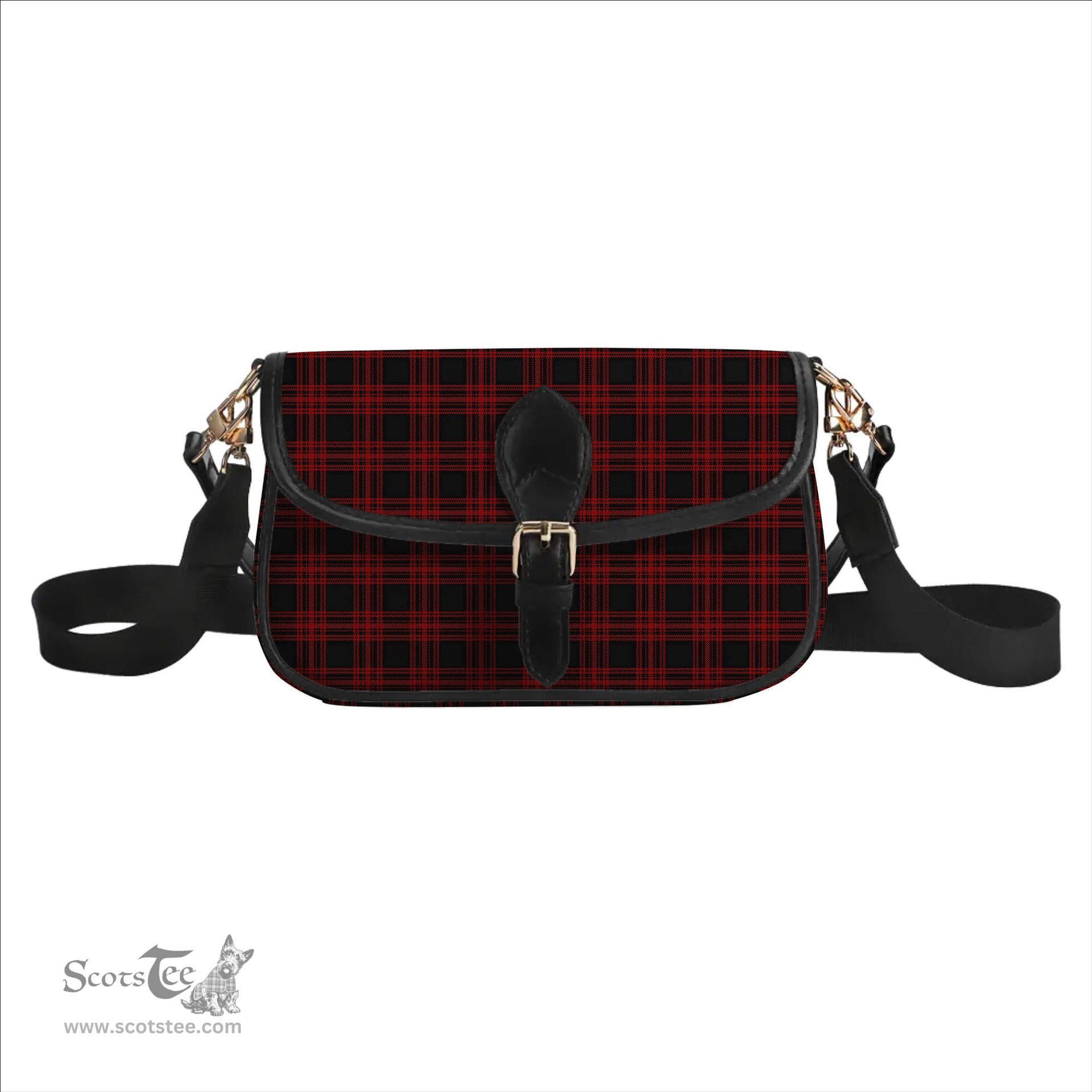 ScotsTee Shop Scottish Menzies Hunting Tartan Women's Chain Crossbody Bag Square Bag