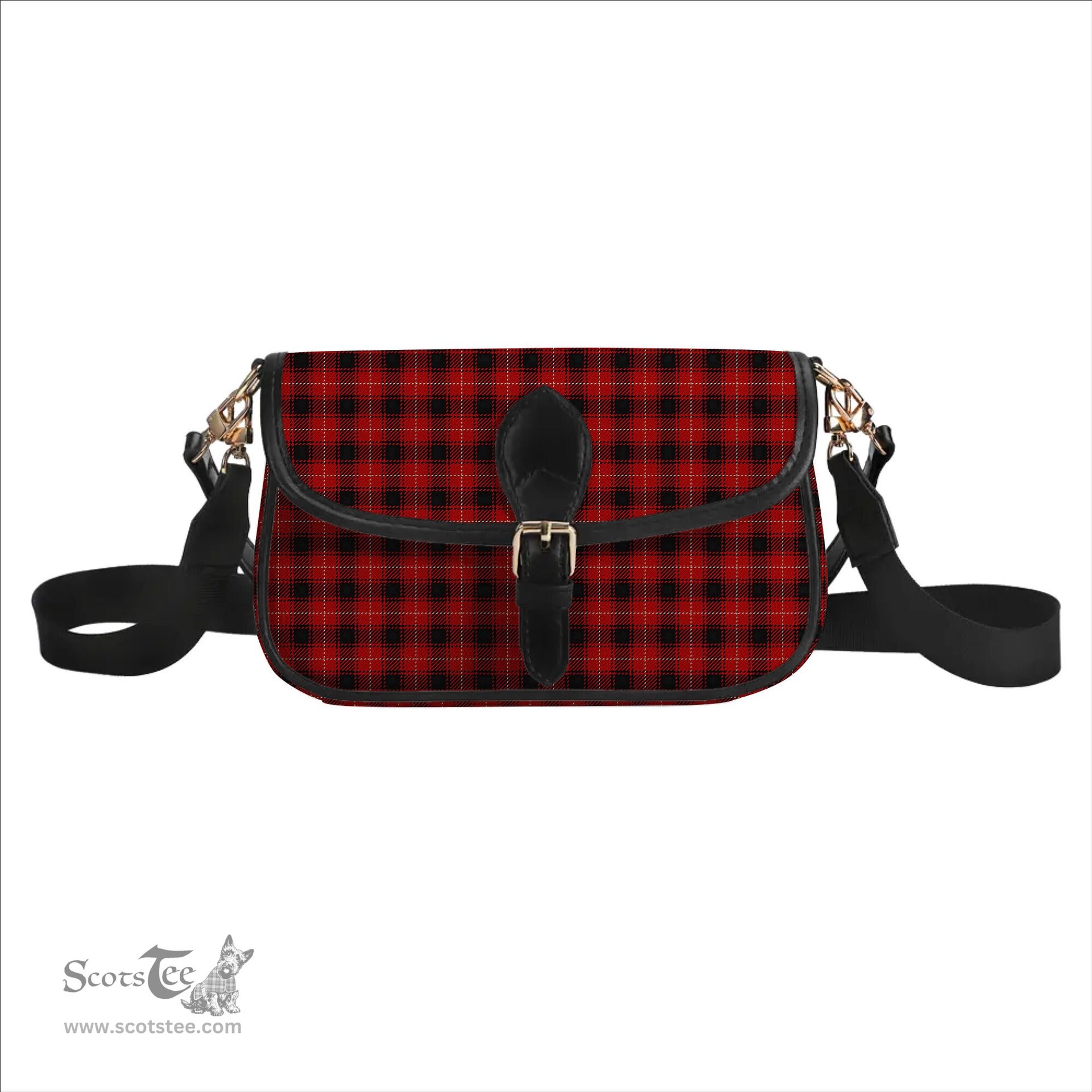 ScotsTee Shop Scottish McIvor Tartan Women's Chain Crossbody Bag Square Bag