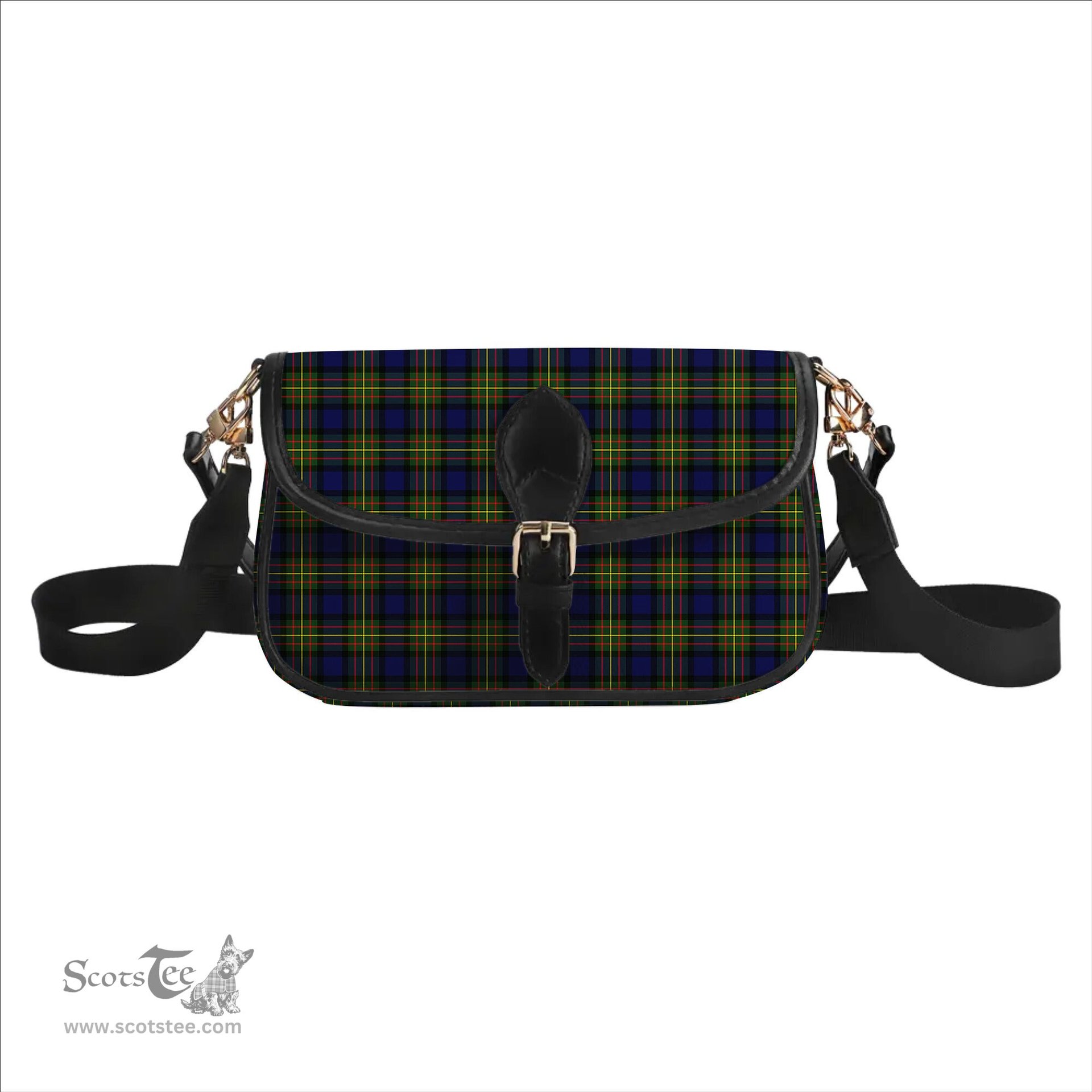 ScotsTee Shop Scottish McLaren Modern Tartan Women's Chain Crossbody Bag Square Bag