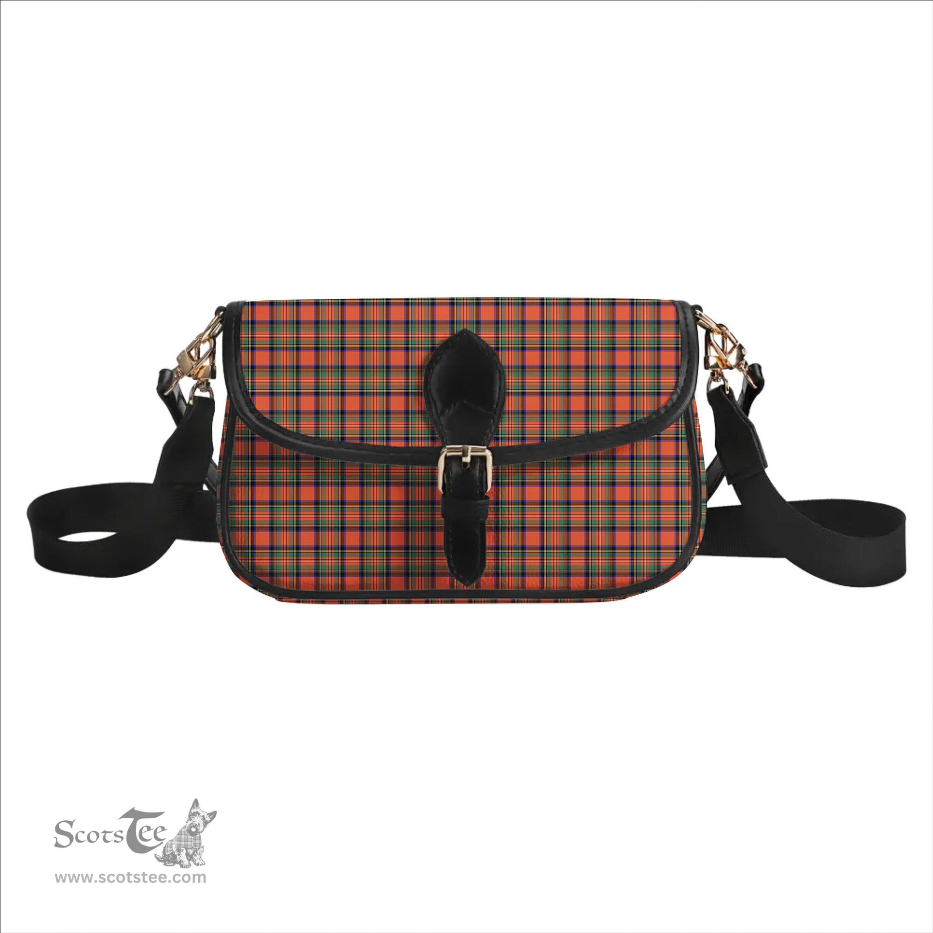 ScotsTee Shop Scottish Stewart Royal Ancient Tartan Women's Chain Crossbody Bag Square Bag