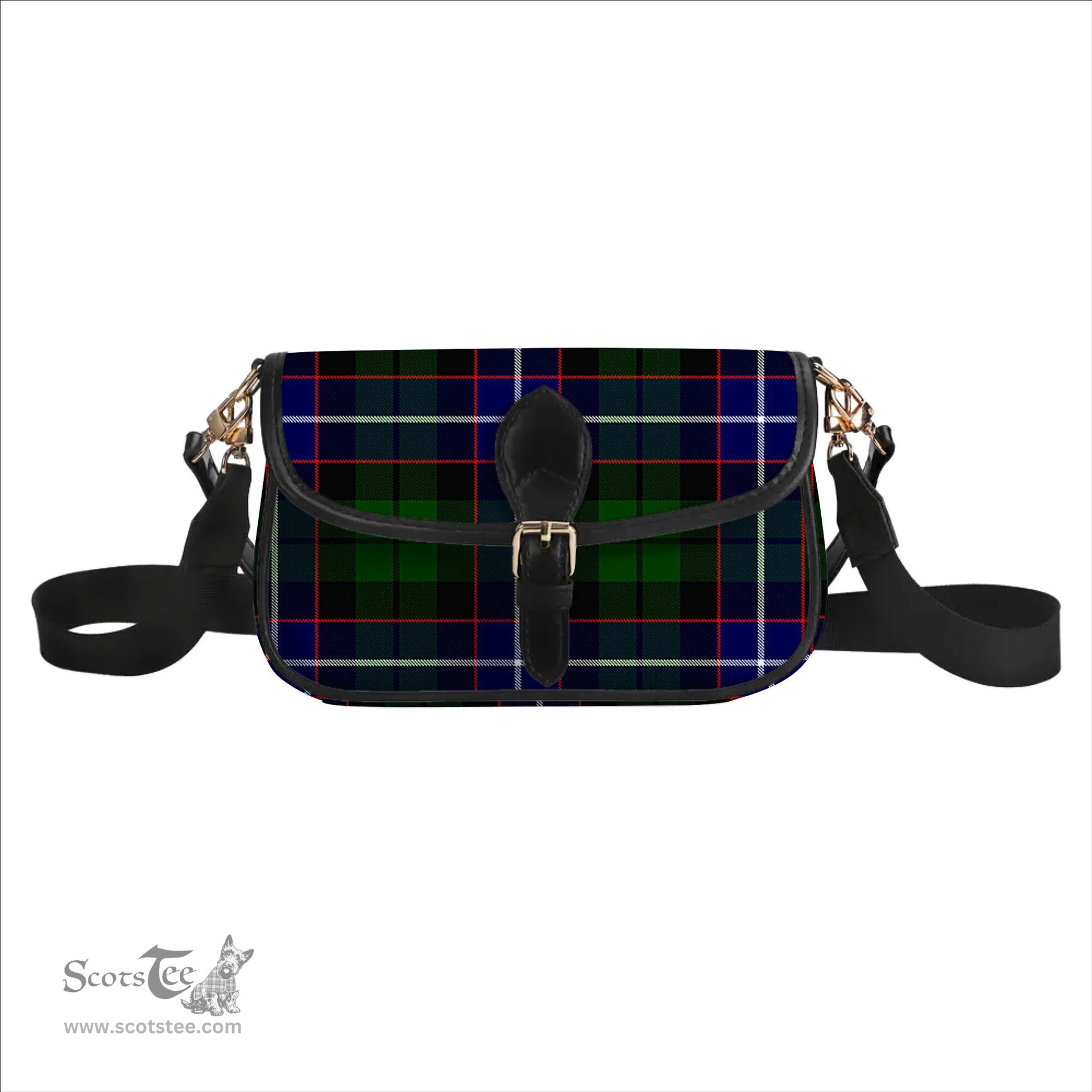 ScotsTee Shop Scottish Russell SC Tartan Women's Chain Crossbody Bag Square Bag