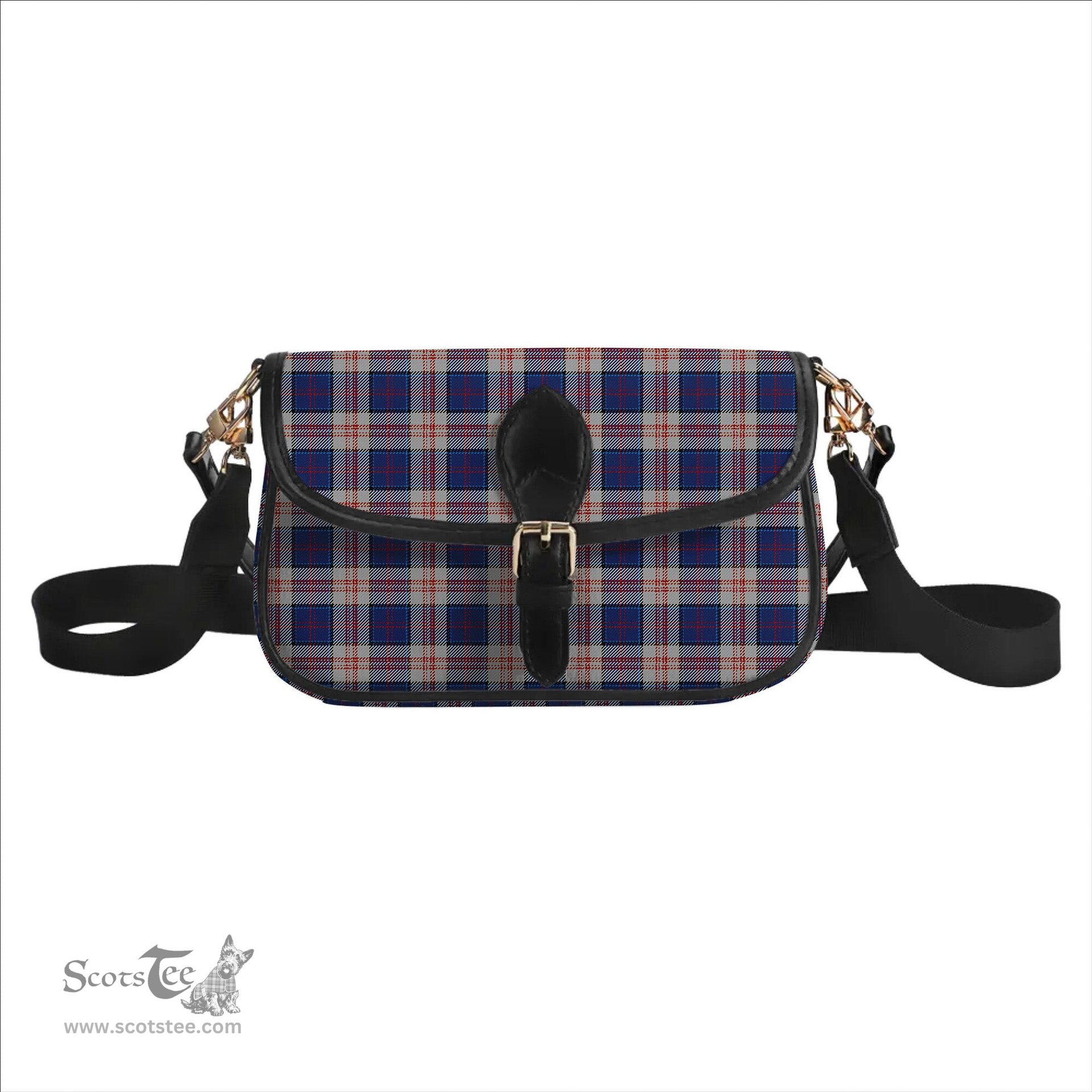 ScotsTee Shop Scottish Stewart of Appin Hunting Dress Tartan Women's Chain Crossbody Bag Square Bag