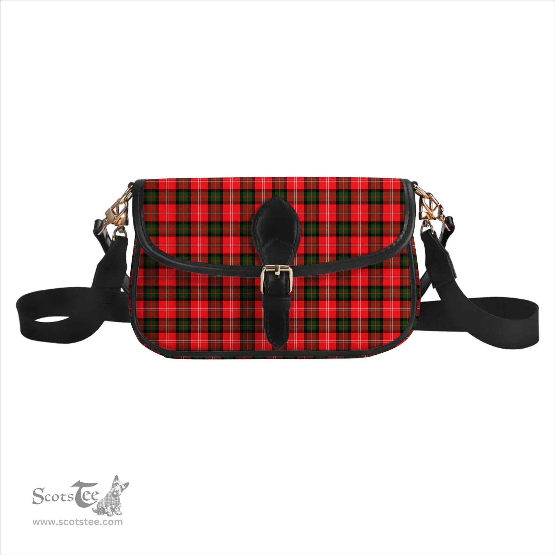 ScotsTee Shop Scottish Nesbitt Modern Tartan Women's Chain Crossbody Bag Square Bag
