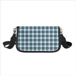 ScotsTee Shop Scottish Stewart Muted Blue Tartan Women's Chain Crossbody Bag Square Bag