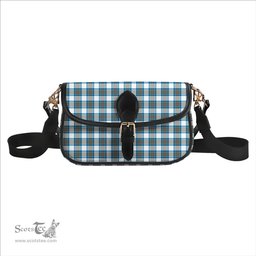 ScotsTee Shop Scottish Stewart Muted Blue Tartan Women's Chain Crossbody Bag Square Bag