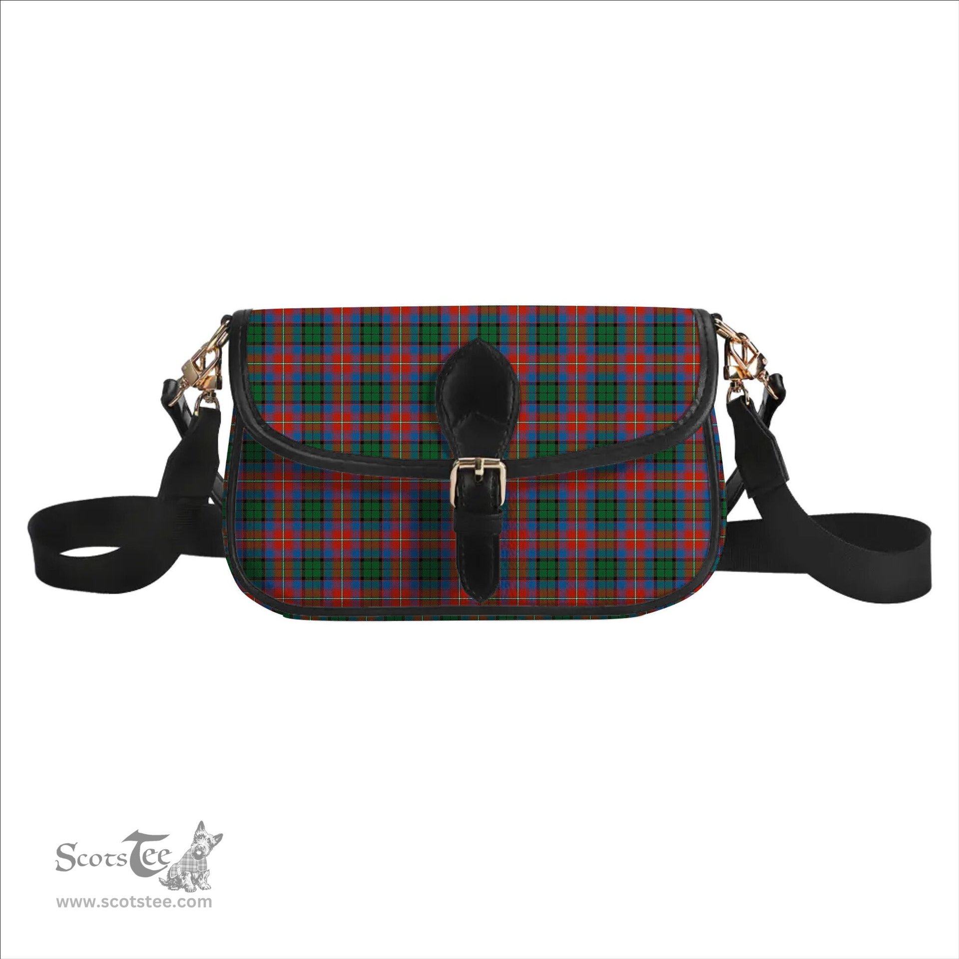 ScotsTee Shop Scottish Rattray of Lude Ancient Tartan Women's Chain Crossbody Bag Square Bag