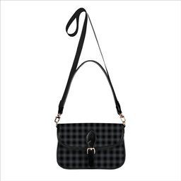 ScotsTee Shop Scottish Stewart Mourning Originaux Ancient Clan Tartan Women's Chain Crossbody Bag Square Bag
