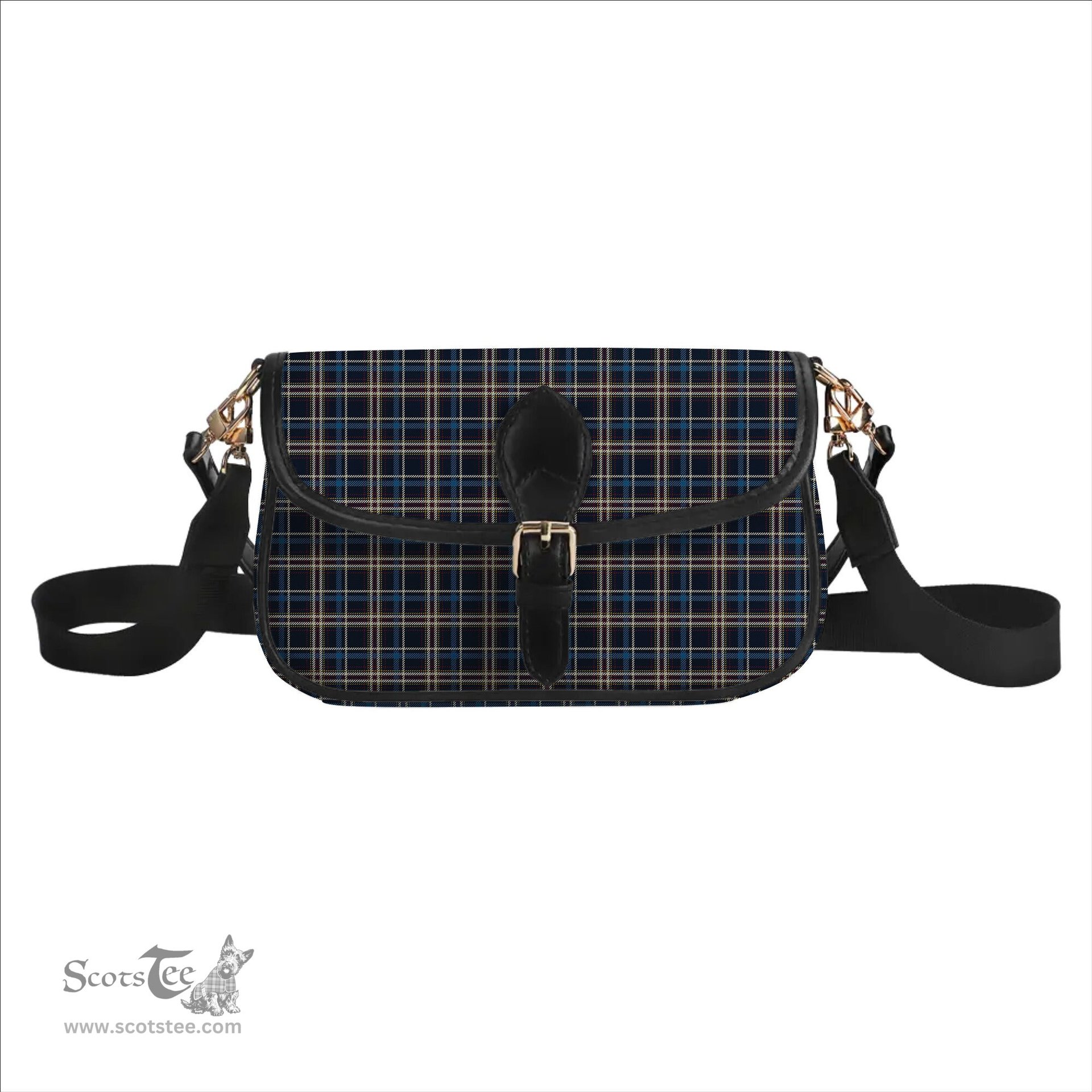 ScotsTee Shop Scottish Outlander Vehicles Tartan Women's Chain Crossbody Bag Square Bag