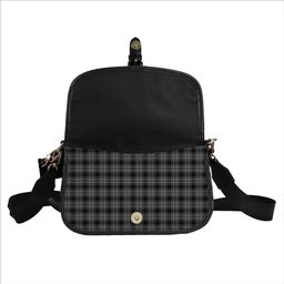 ScotsTee Shop Scottish Stewart Mourning 3 Tartan Women's Chain Crossbody Bag Square Bag