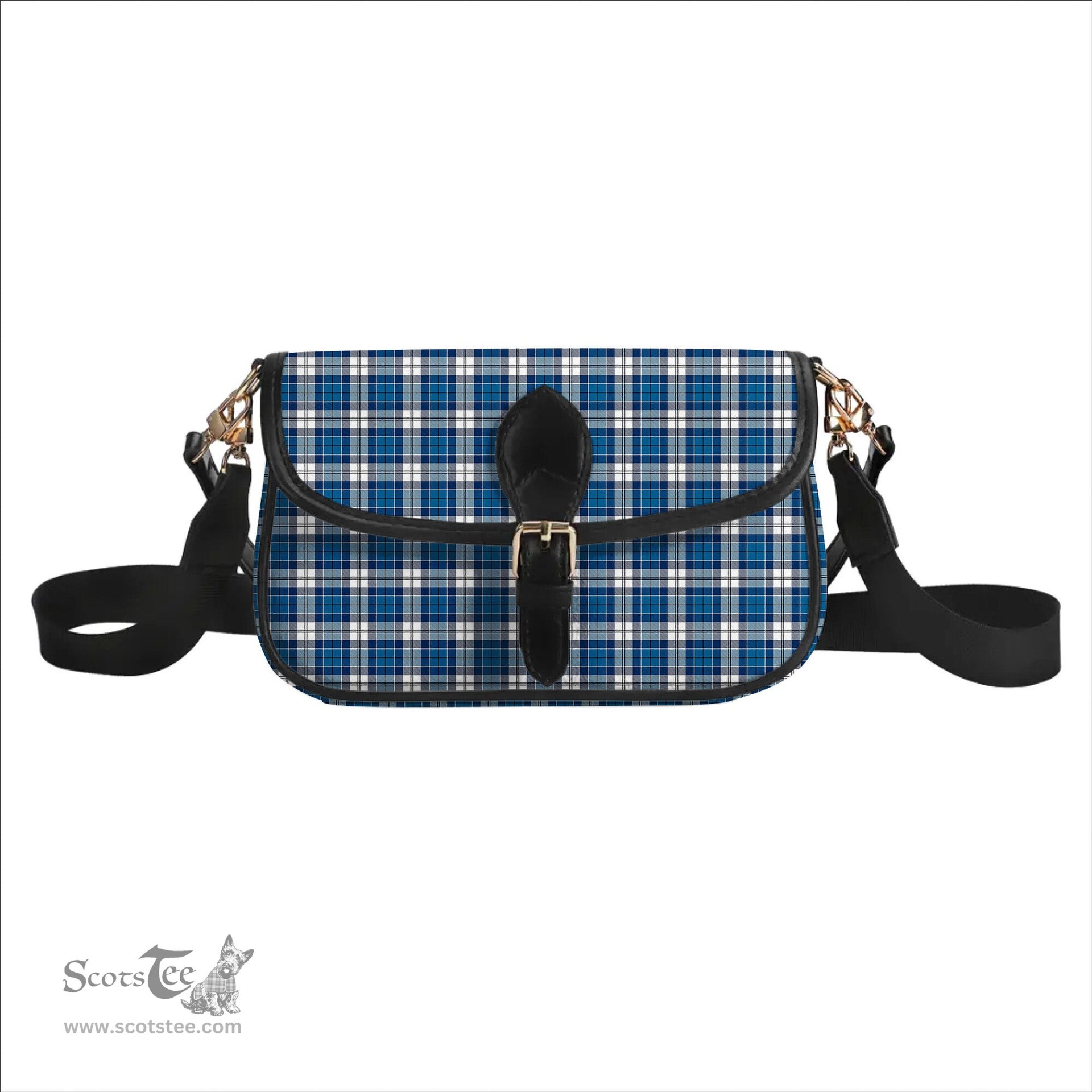 ScotsTee Shop Scottish Strathclyde District Tartan Women's Chain Crossbody Bag Square Bag