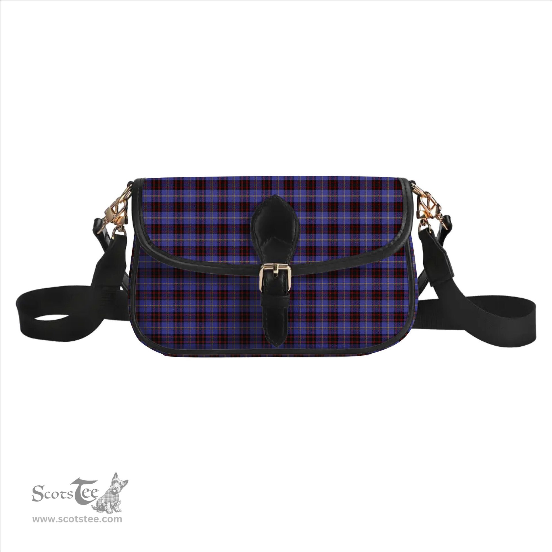 ScotsTee Shop Scottish Rutherford Tartan Women's Chain Crossbody Bag Square Bag