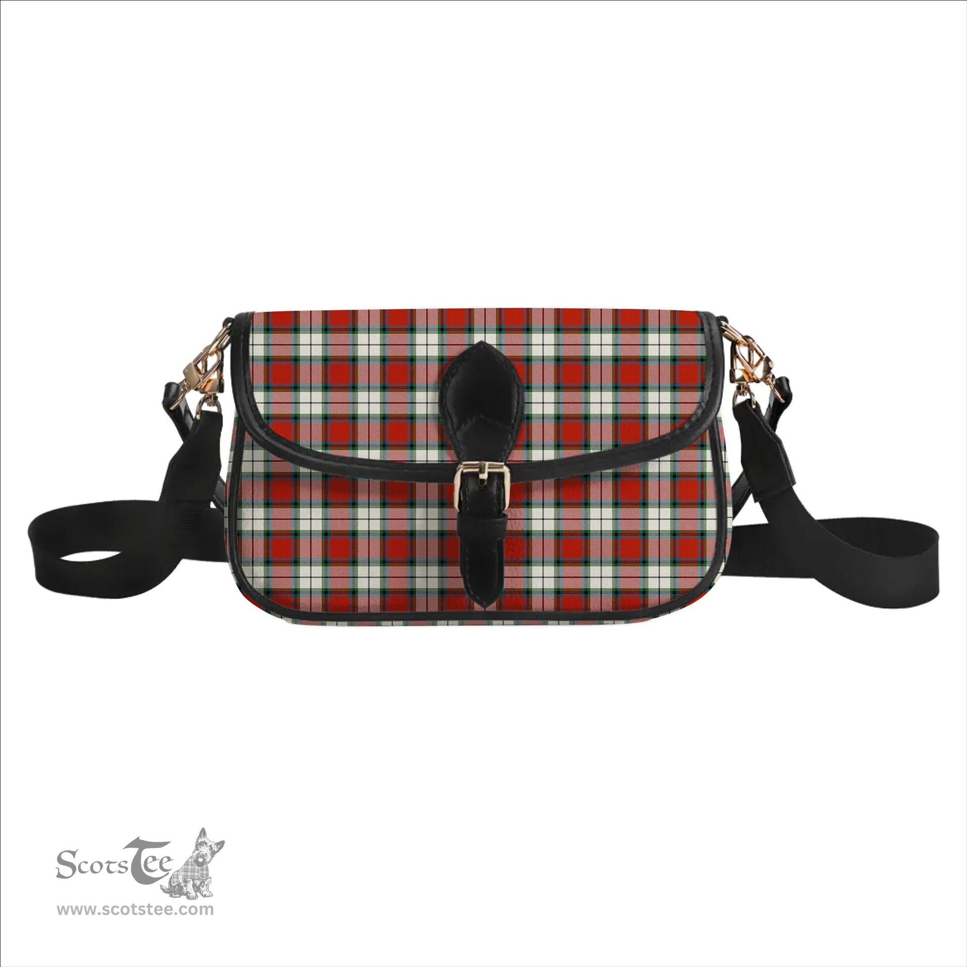 ScotsTee Shop Scottish Rose Dress Ancient Tartan Women's Chain Crossbody Bag Square Bag
