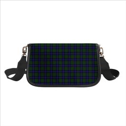 ScotsTee Shop Scottish Urquhart White Line Tartan Women's Chain Crossbody Bag Square Bag