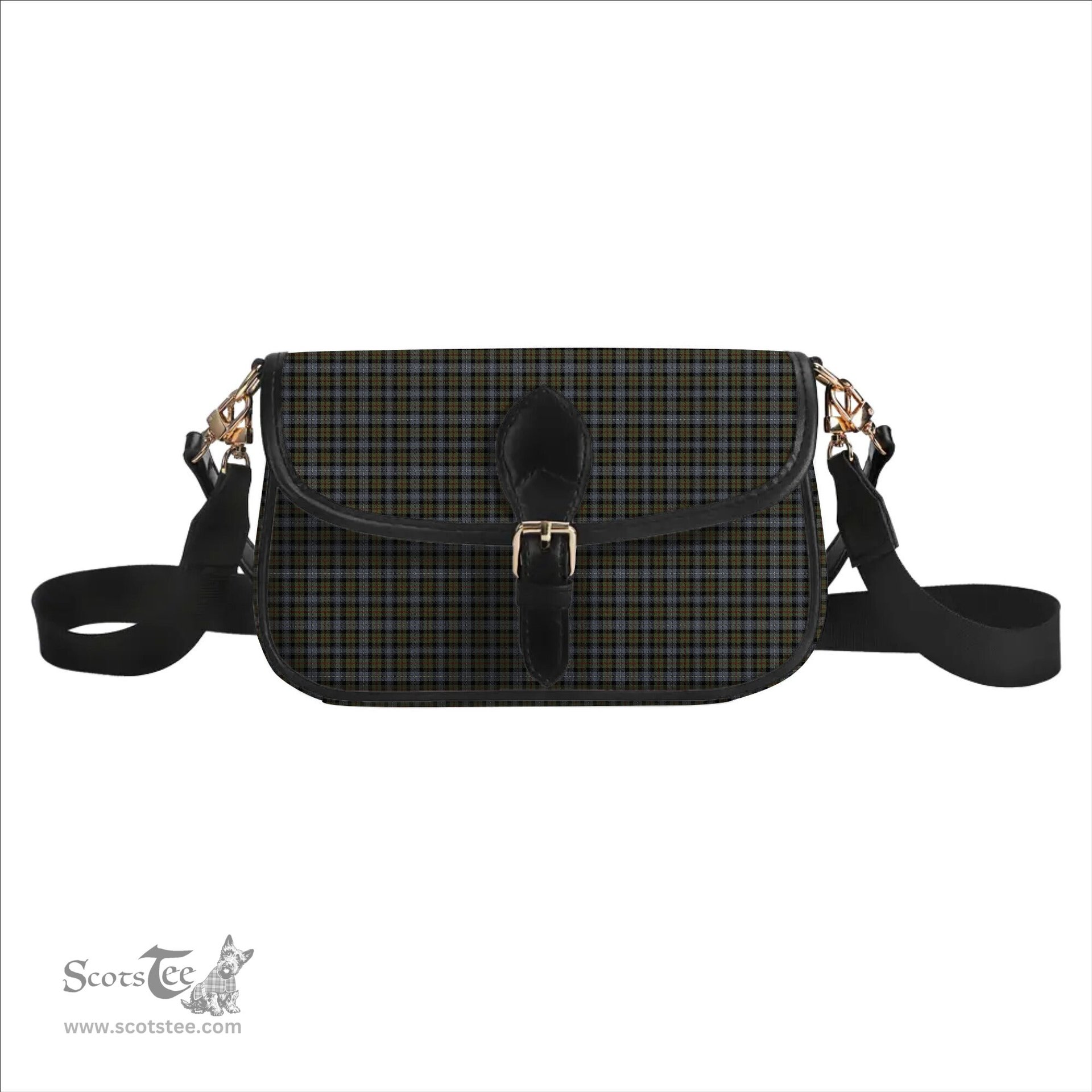 ScotsTee Shop Scottish Robertson Hunting #2 Ancient Tartan Women's Chain Crossbody Bag Square Bag