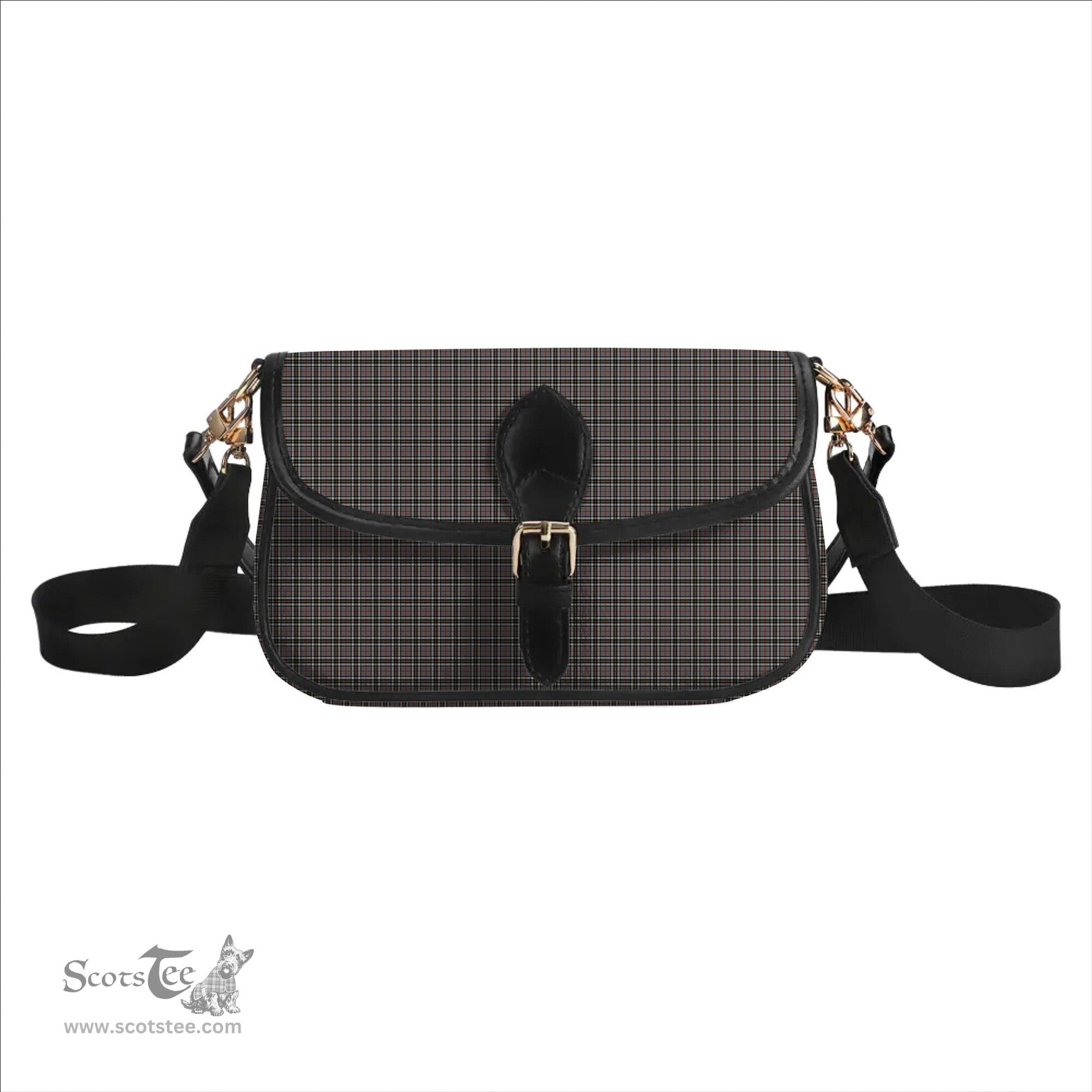 ScotsTee Shop Scottish Thomson Dress Grey Tartan Women's Chain Crossbody Bag Square Bag