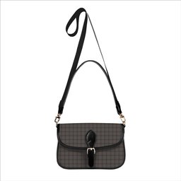ScotsTee Shop Scottish Stewart Grey Tartan Women's Chain Crossbody Bag Square Bag