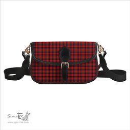 ScotsTee Shop Scottish Robertson White line New Modern Tartan Women's Chain Crossbody Bag Square Bag