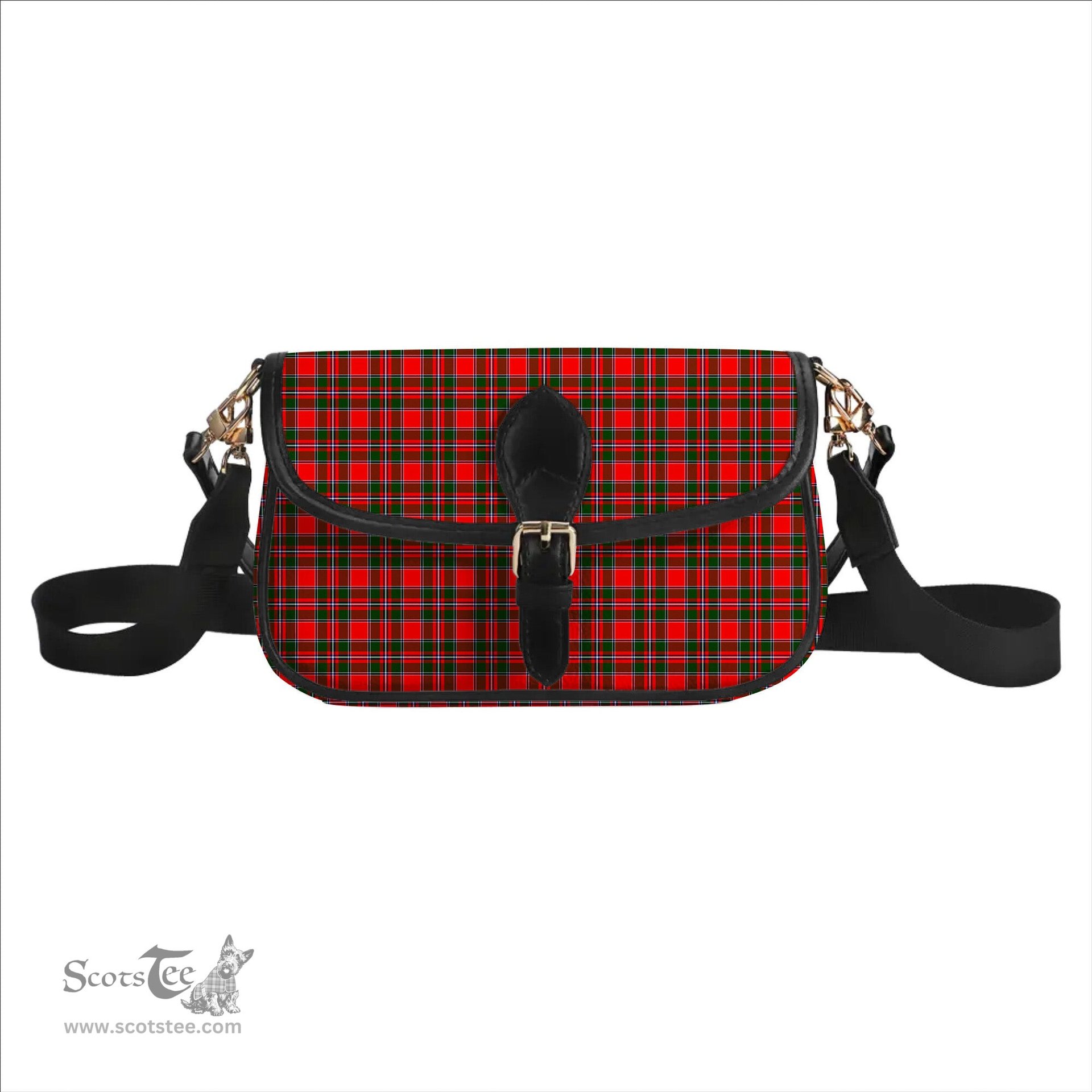 ScotsTee Shop Scottish Spence Modern Tartan Women's Chain Crossbody Bag Square Bag