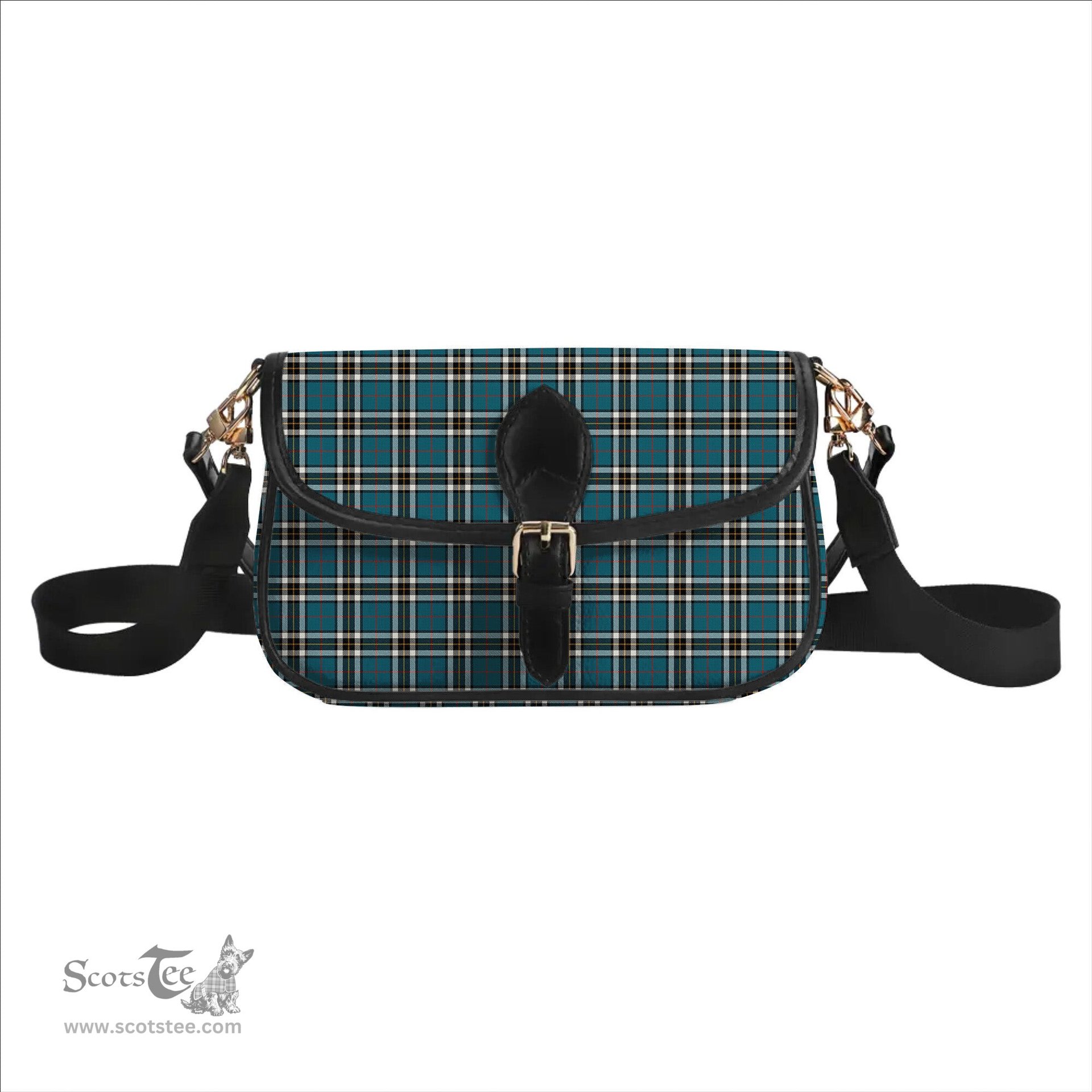 ScotsTee Shop Scottish Thompson Dress Blue Ancient Tartan Women's Chain Crossbody Bag Square Bag