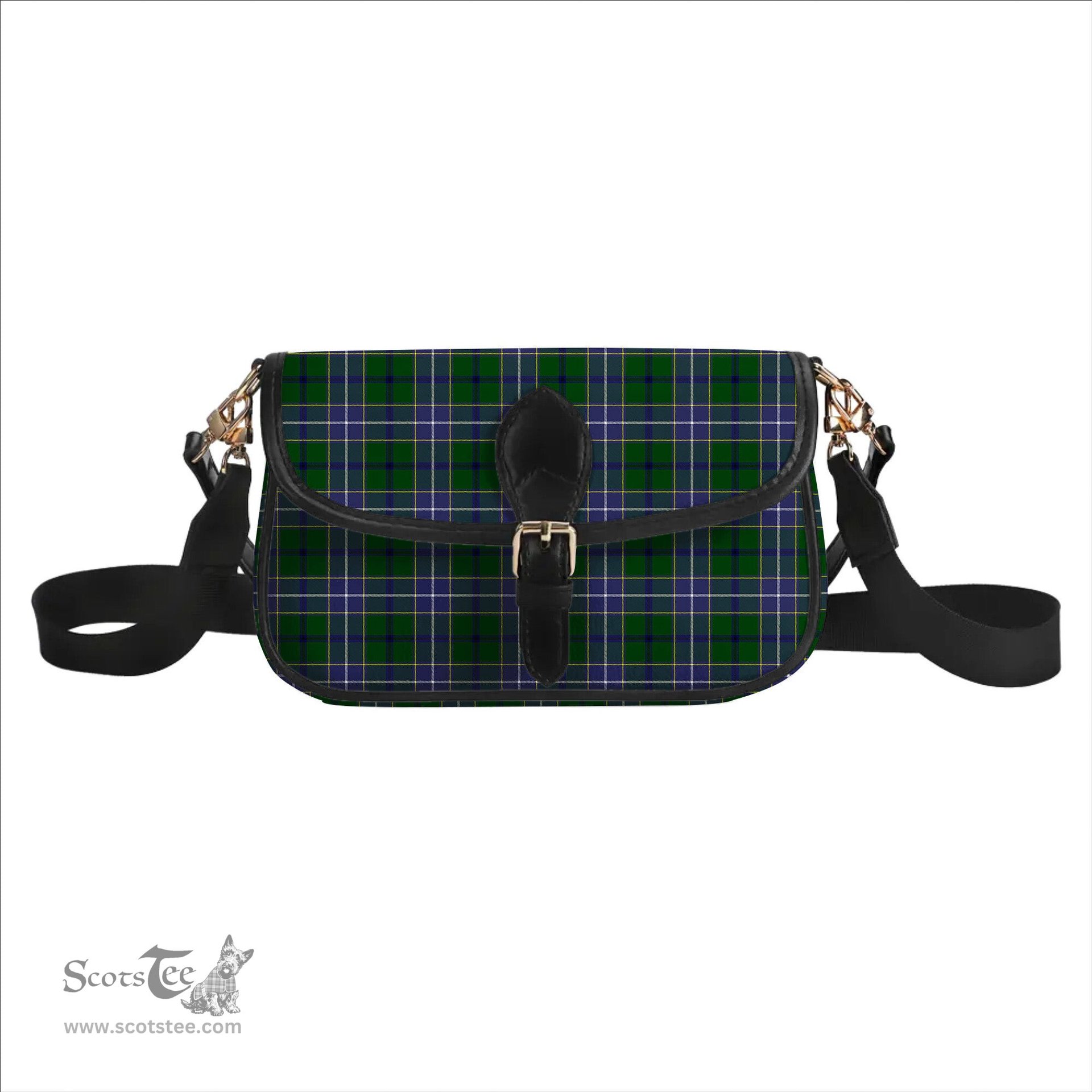 ScotsTee Shop Scottish Wishart Hunting Modern Tartan Women's Chain Crossbody Bag Square Bag