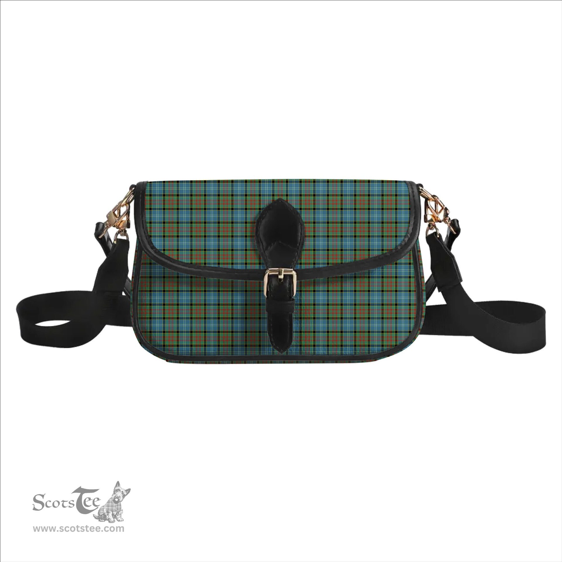 ScotsTee Shop Scottish Paisley District Tartan Women's Chain Crossbody Bag Square Bag