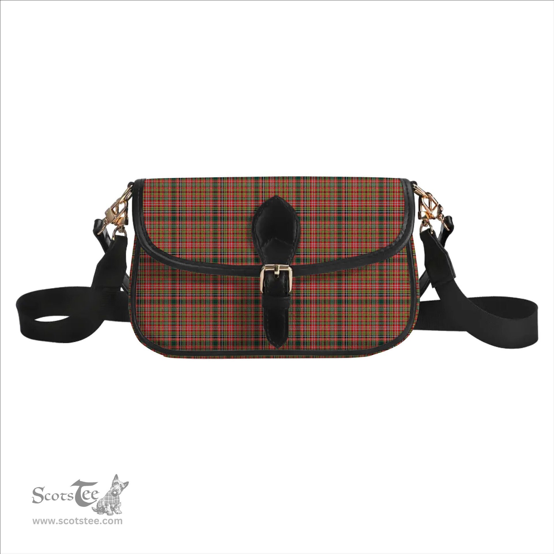 ScotsTee Shop Scottish Ogilvie (Ogilvy) of Strathallan Modern Tartan Women's Chain Crossbody Bag Square Bag