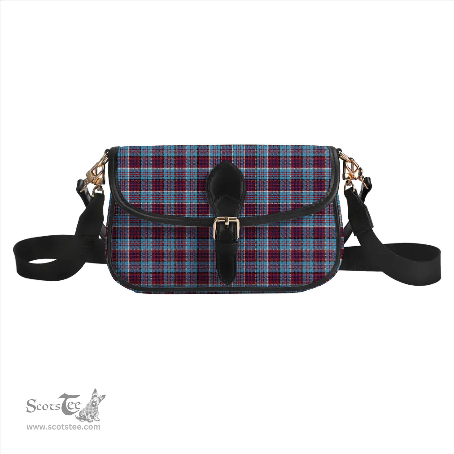 ScotsTee Shop Scottish Royal Canadian Air Force Modern Tartan Women's Chain Crossbody Bag Square Bag