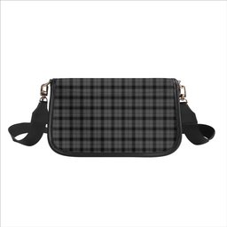 ScotsTee Shop Scottish Scott Black and White Tartan Women's Chain Crossbody Bag Square Bag