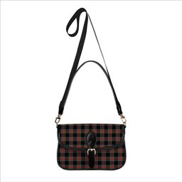 ScotsTee Shop Scottish Stewart Black Modern Tartan Women's Chain Crossbody Bag Square Bag