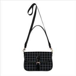 ScotsTee Shop Scottish Stewart Mourning Originaux Modern Clan Tartan Women's Chain Crossbody Bag Square Bag