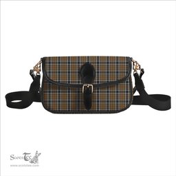 ScotsTee Shop Scottish Thompson Society Camel Tartan Women's Chain Crossbody Bag Square Bag