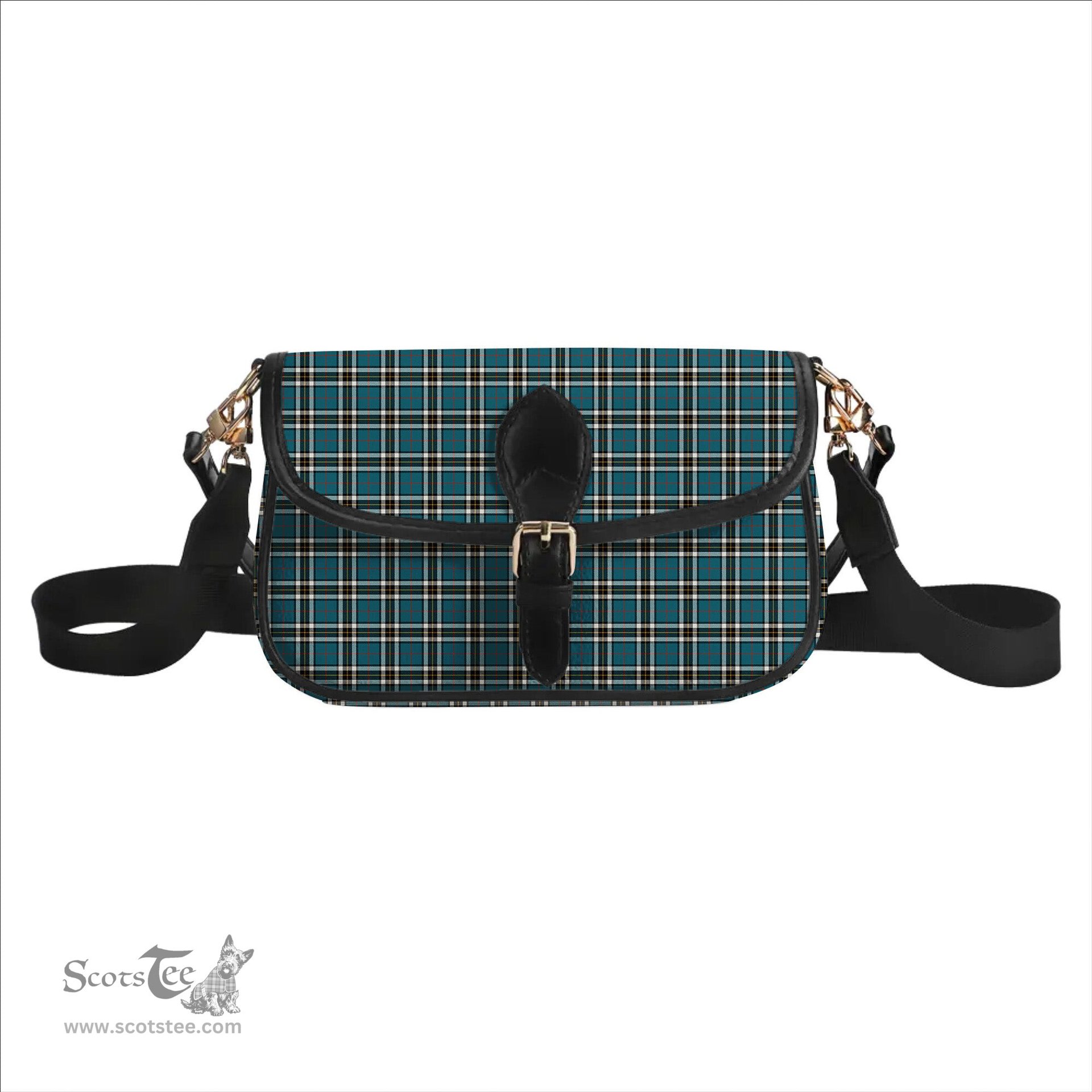 ScotsTee Shop Scottish Thomson Blue Ancient Clan Tartan Women's Chain Crossbody Bag Square Bag