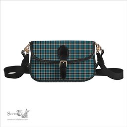 ScotsTee Shop Scottish Thomson Blue Ancient Clan Tartan Women's Chain Crossbody Bag Square Bag
