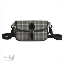 ScotsTee Shop Scottish Scott Black and White Ancient Tartan Women's Chain Crossbody Bag Square Bag