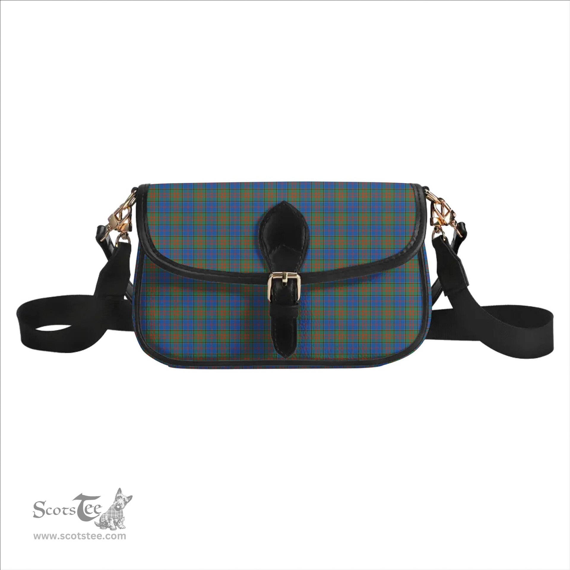 ScotsTee Shop Scottish Stewart of Appin Hunting Ancient Tartan Women's Chain Crossbody Bag Square Bag