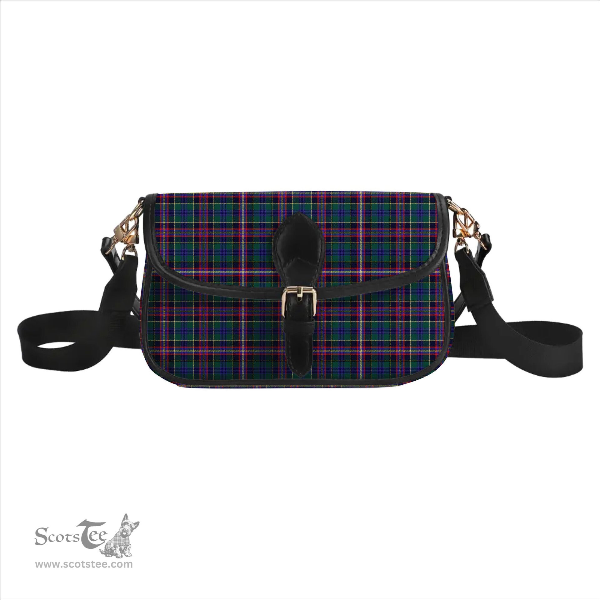 ScotsTee Shop Scottish Pitcairn Hunting Modern Tartan Women's Chain Crossbody Bag Square Bag