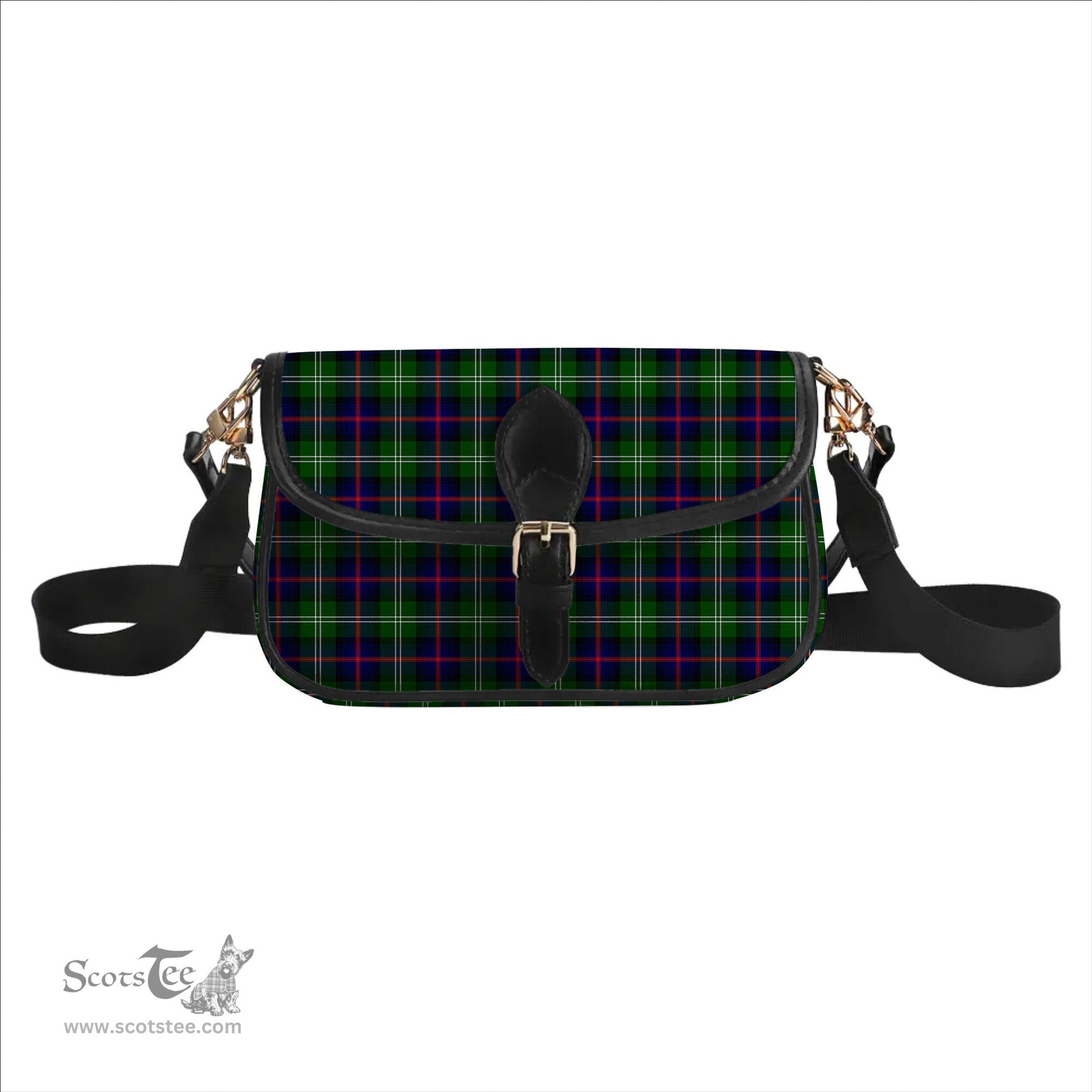 ScotsTee Shop Scottish Swinton SC Tartan Women's Chain Crossbody Bag Square Bag