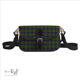 ScotsTee Shop Scottish Stewart of Appin Hunting Modern Tartan Women's Chain Crossbody Bag Square Bag