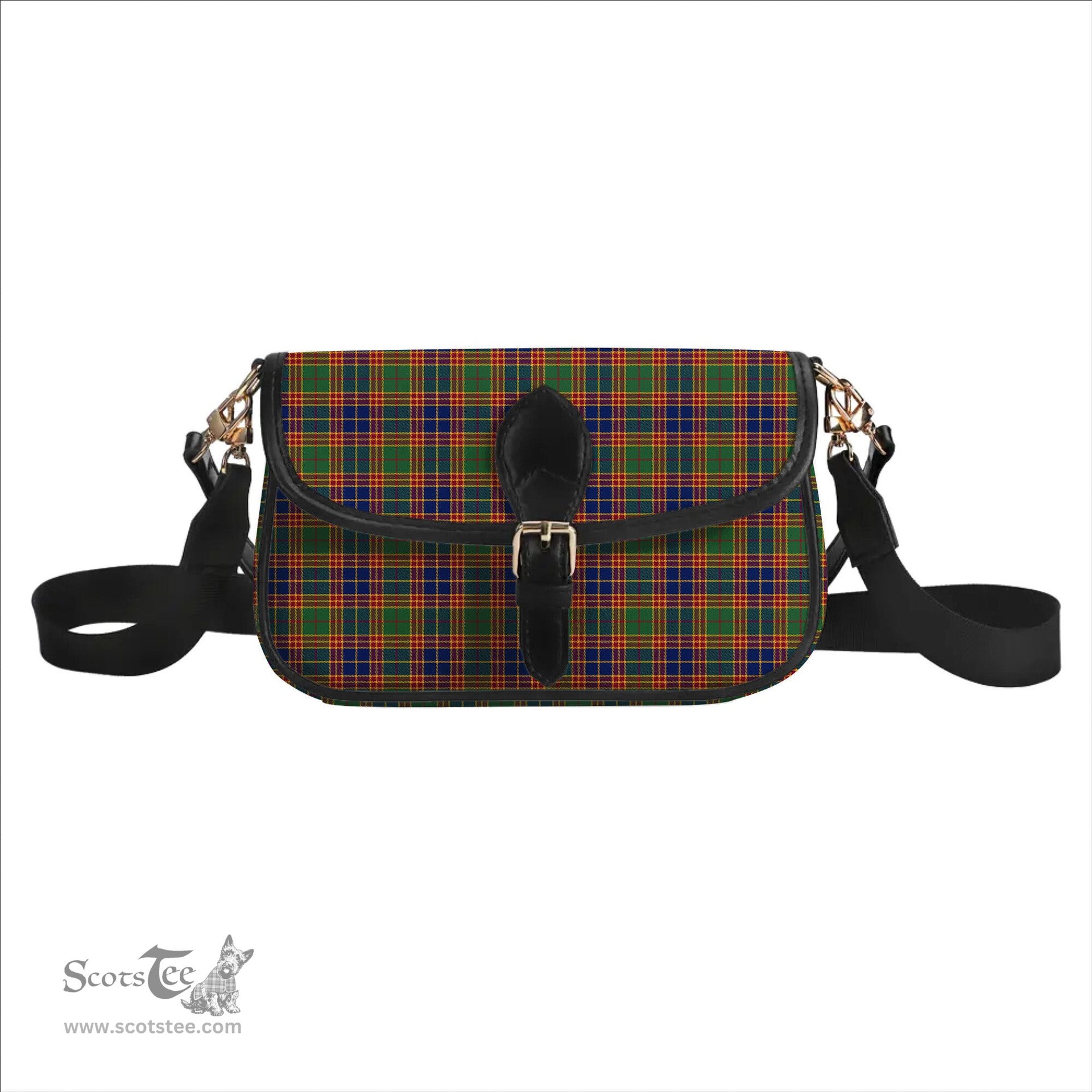 ScotsTee Shop Scottish Stephenson Old Modern Tartan Women's Chain Crossbody Bag Square Bag