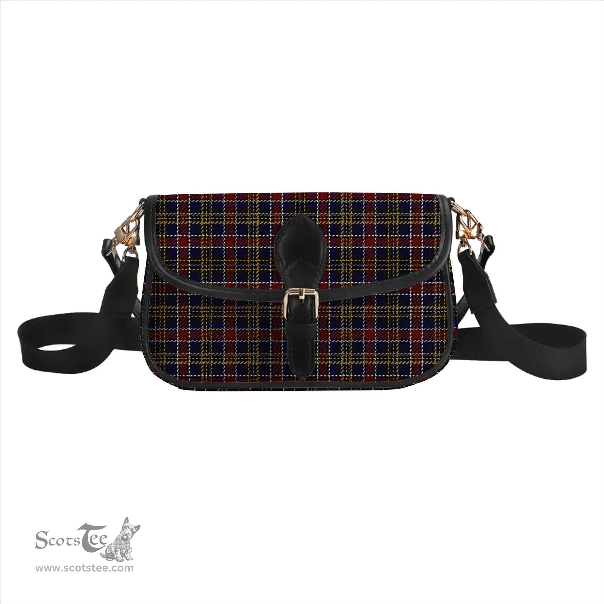 ScotsTee Shop Scottish Ruxton Tartan Women's Chain Crossbody Bag Square Bag