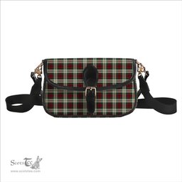 ScotsTee Shop Scottish Rose White Dress Tartan Women's Chain Crossbody Bag Square Bag