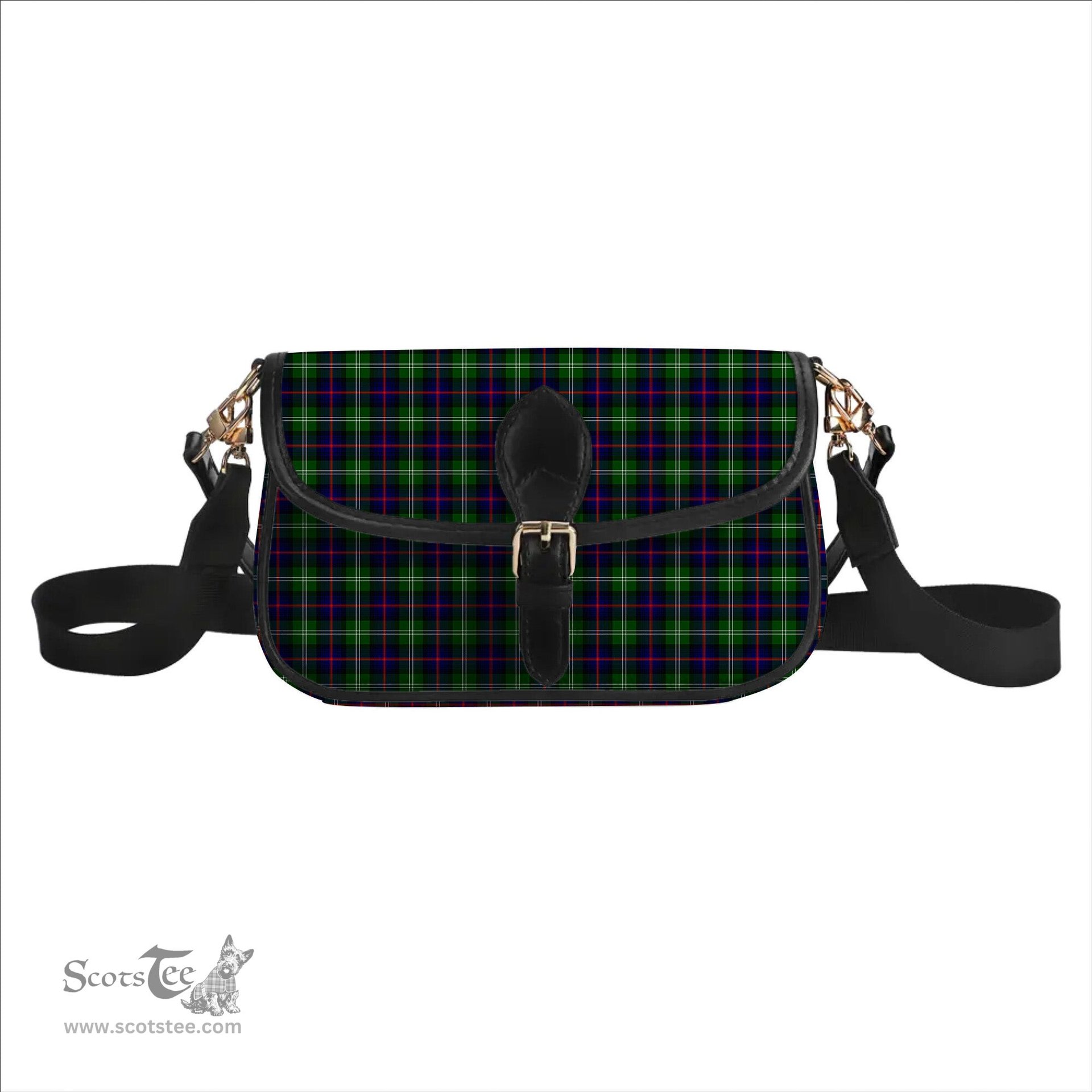 ScotsTee Shop Scottish Sutherland Modern Tartan Women's Chain Crossbody Bag Square Bag