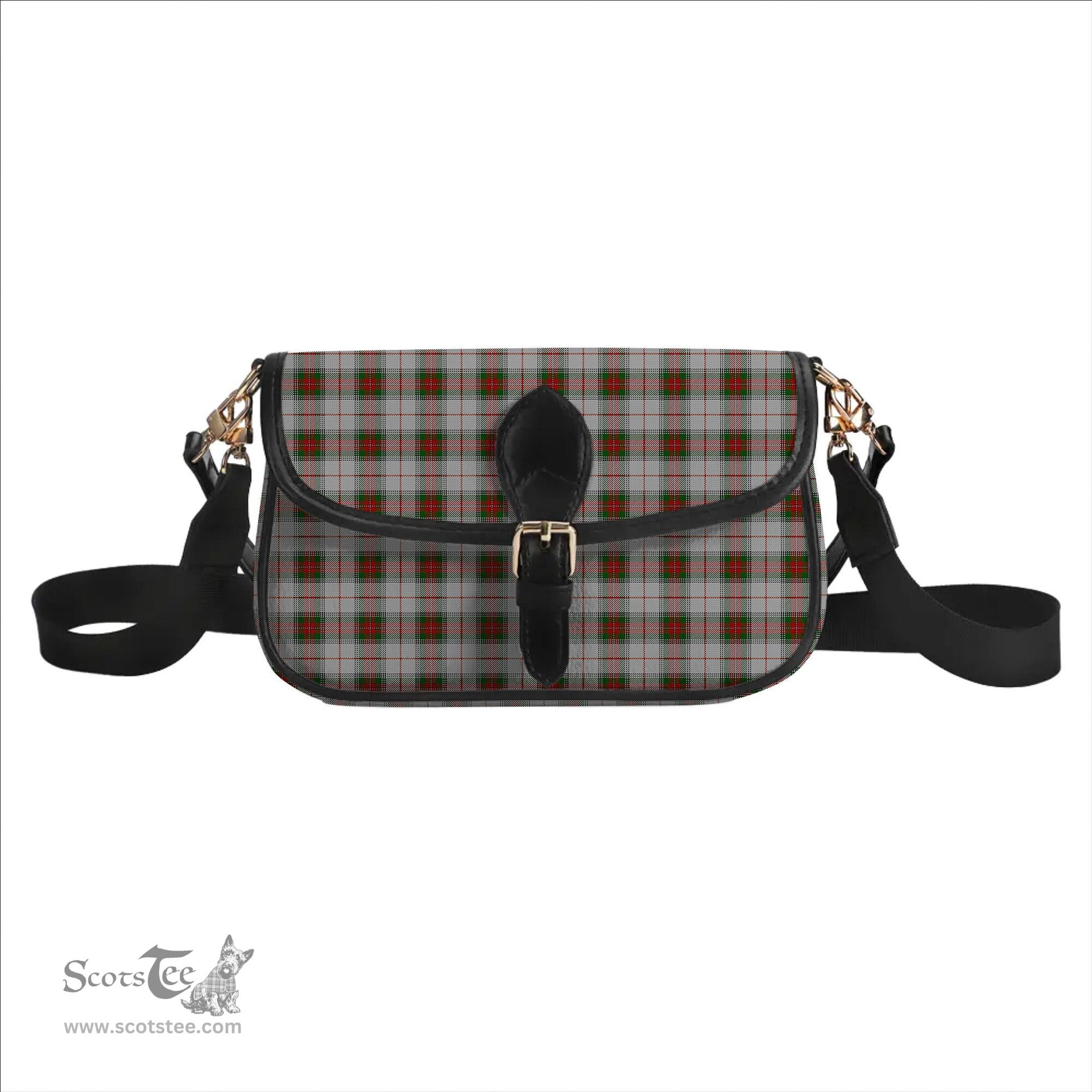 ScotsTee Shop Scottish Stewart Royal VS Tartan Women's Chain Crossbody Bag Square Bag