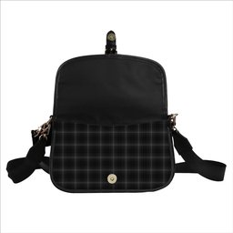 ScotsTee Shop Scottish Stewart Mourning 1880 Tartan Women's Chain Crossbody Bag Square Bag