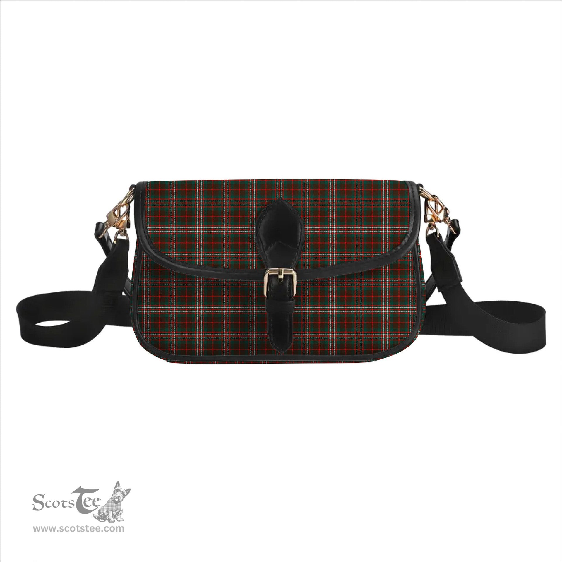 ScotsTee Shop Scottish Scott Brown Hunting Modern Tartan Women's Chain Crossbody Bag Square Bag