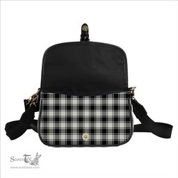 ScotsTee Shop Scottish McFie Black & White Ancient Tartan Women's Chain Crossbody Bag Square Bag