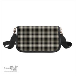 ScotsTee Shop Scottish Menzies Black & White Ancient Tartan Women's Chain Crossbody Bag Square Bag